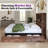 Bilal 51.2" Queen Size Bed Frame with Storage LED Bookcase Headboard&4 Storage Drawers,Brown-184046699-177877561