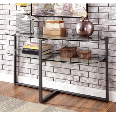 Kopstal 53.87'' Glass Top Console Table