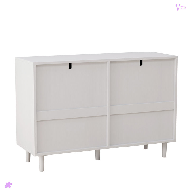 6-Drawer Rattan Storage Cabinet for Bedroom & Living Room
