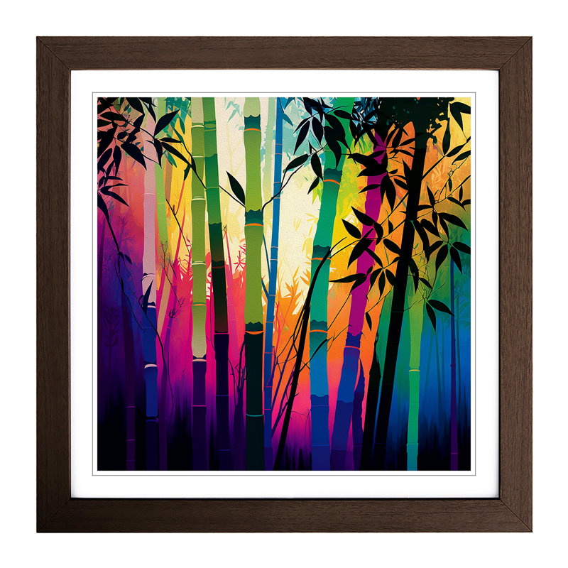 Single Picture Frame Print on Wood, Walnut