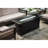 57In Gas Propane Fire Pit Table For Outdoor Use, 50000Btu Aluminum Fireplace With Lid And Glass, Rectangular Dining Backyard Garden Deck Patio, Hammered Black Enchantment, Table, & Dinning Majesty,