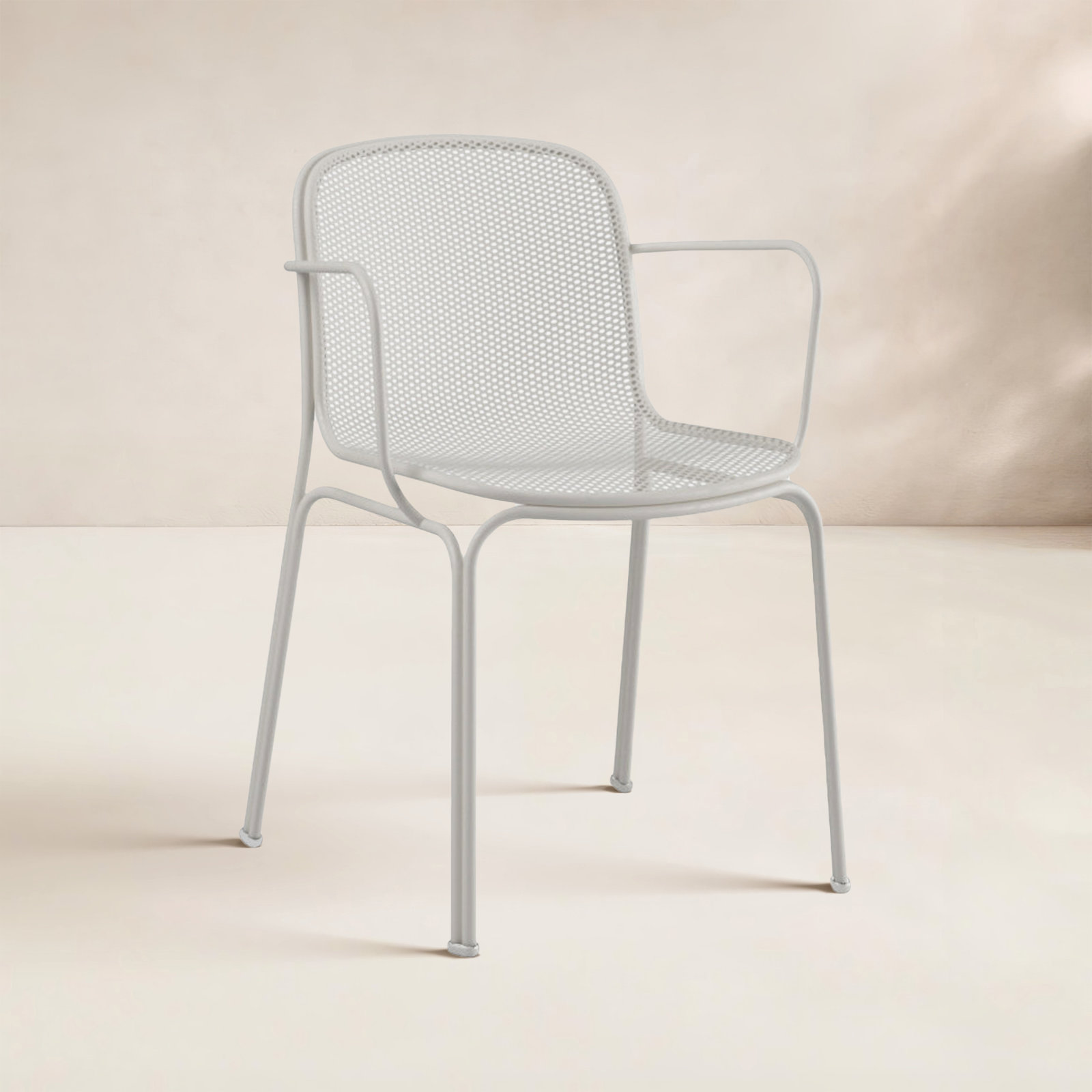 Stackable Patio Armchair, White