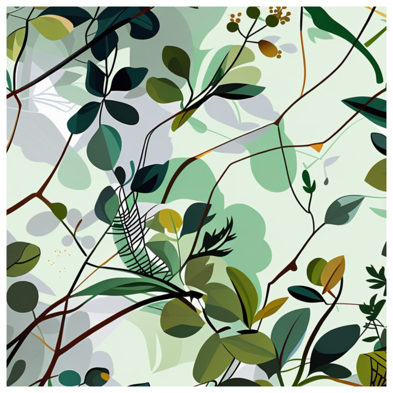 Jeté en molleton Leafy, 50in W x 60in H
