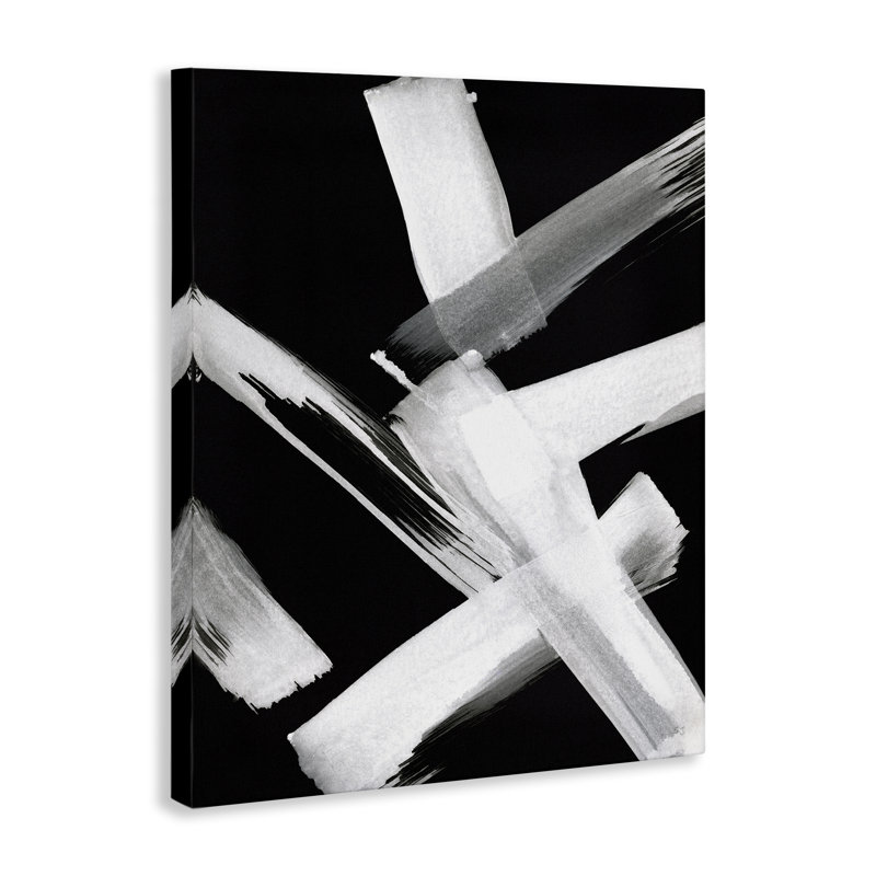 «Brushstrokes on Black» par Susan Jill, H 20 po x l 16 po