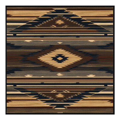 Washable Mesa Lines Southwestern Area Rug