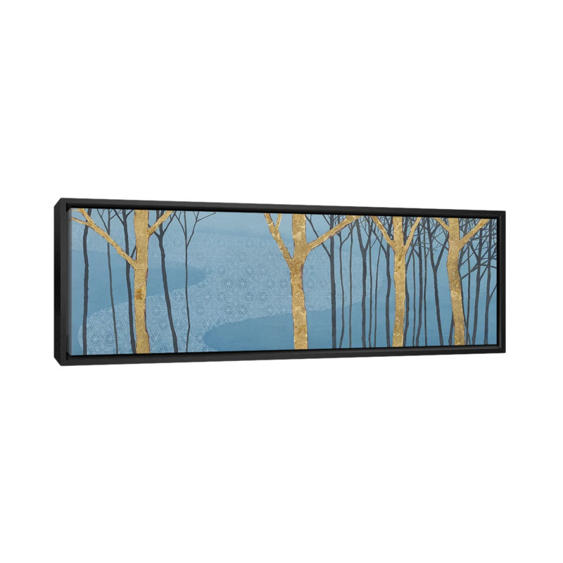 Katonah ii, impression sur toile tendue, H 12 po x l 36 po x P 1,5 po, Papier avec cadre noir