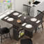 Table de salle à manger pliante avec 2 supports de rangement, table de cuisine pour bureau à domicile, avec poignée-109319649