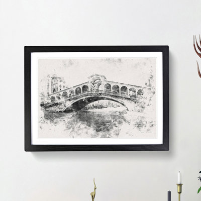 Rialto Bridge Venice Italy - Picture Frame Painting Print