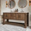 66" Double Bathroom Vanity With White Quartz Top