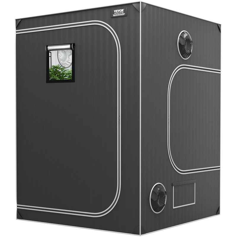 VEVOR 5x5 Black and Gray Steel Frame Hydroponic Grow Tent