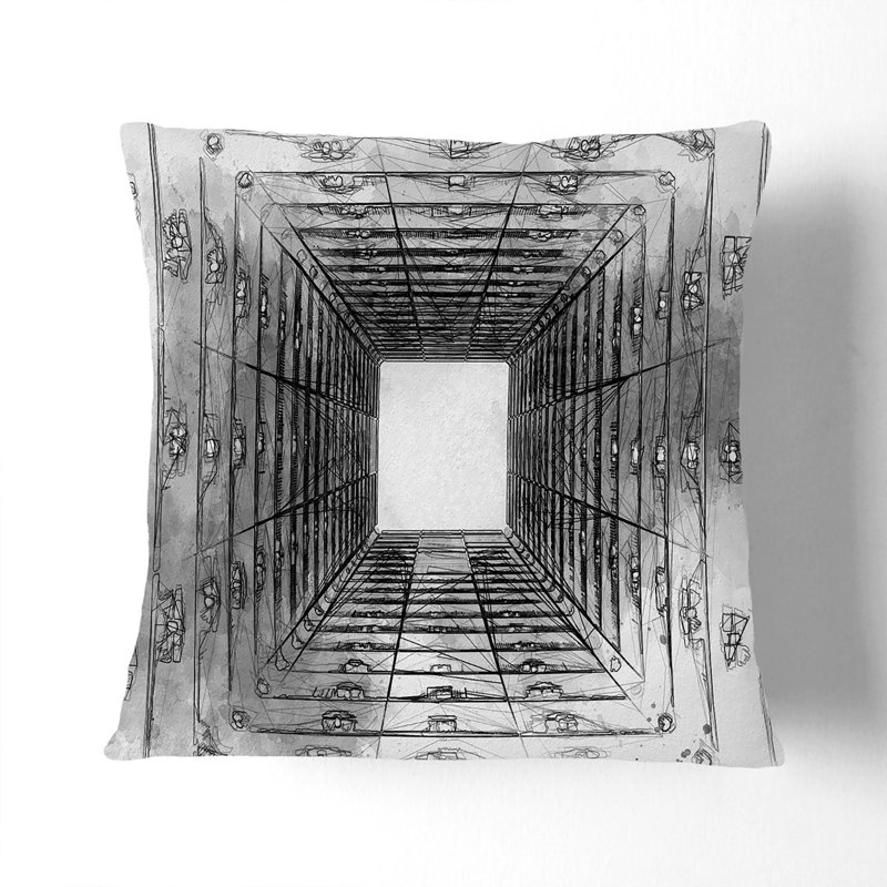 Square Cushion, Stone, 55cm H x 55cm W x 20cm D