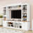 4-Piece Entertainment Wall Unit Set with 4 Drawers, 2 Cabinets and Adjustable Shelves-307692830
