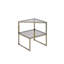 Table de bout en verre avec rangement Lumpkin