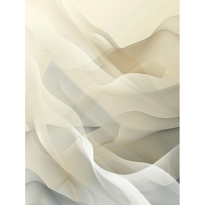 "Sheer Mist Layers", art mural moderne sur toile abstraite, H 40 po x l 30 po x P 1,5 po