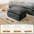 Sectional Couches , Modular Boneless Couch With Deep Seat & Fluffy Cushion, Cozy Sectional Sofa With Convertible Ottoman,  No Assembly Required-1439983218