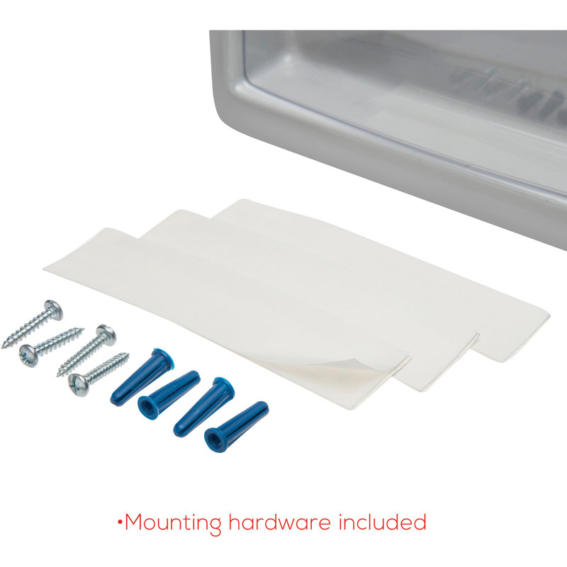 Gray and Clear Multi-Tier Literature Holder with 12 Compartments