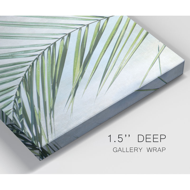 Palm View I - Reproduction d'art sur toile tendue, H 10 po x l 10 po x P 1,5 po