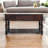 Turned Legs Cherry Console Table, 2-Drawers, Dark Brown