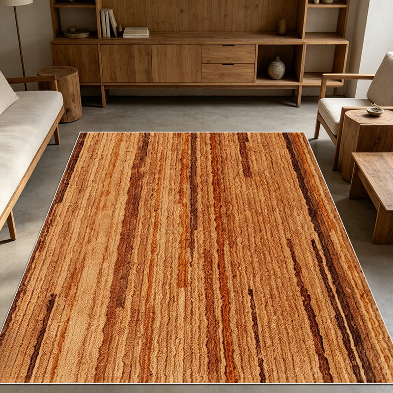 1PC Wood Grain Striped area rugs for Living Room, Soft and Comfortable, Suitable for all seasons, easy-to-maintain, machine washable Indoor floor mat, Under Table Farmhouse suitable for living room, bedroom, dining room, home office, entryway, patio,