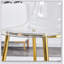 Ensemble de 4 chaises de salle à manger modernes et transparentes, de conception ergonomique et modernes avec pieds en métal plaqué or pour plus de confort et de style