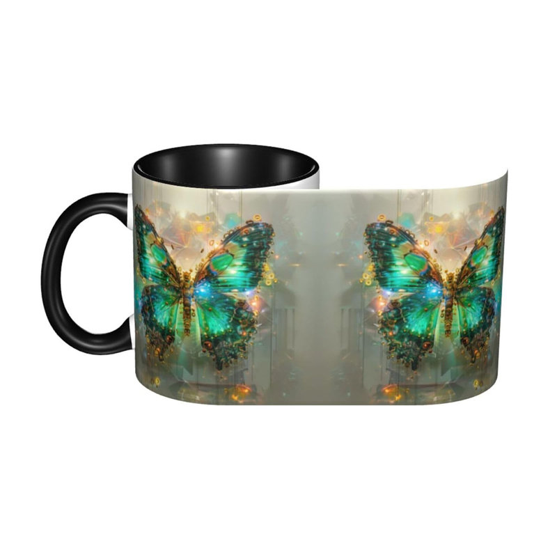 Butterfly Coffee Mug 11 OZ Ceramic Tea Cup Novelty Mugs Funny Coffee Cups with Handle