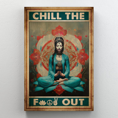 Yoga Chill The On Canvas Print