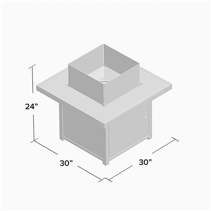 Fiberglass reinforced concrete propane fire pit table
