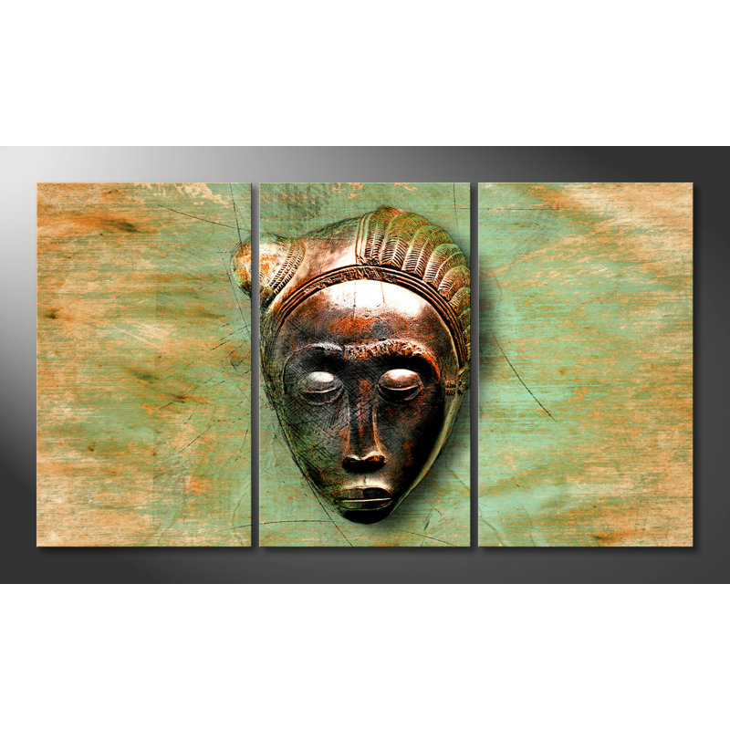 African Woman - Wrapped Canvas Print, 100 cm H x 180 cm W, 3-piece canvas set