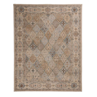 Tabriz White And Soft Gold Wool Rug From The Homage Collection By Rug & Kilim