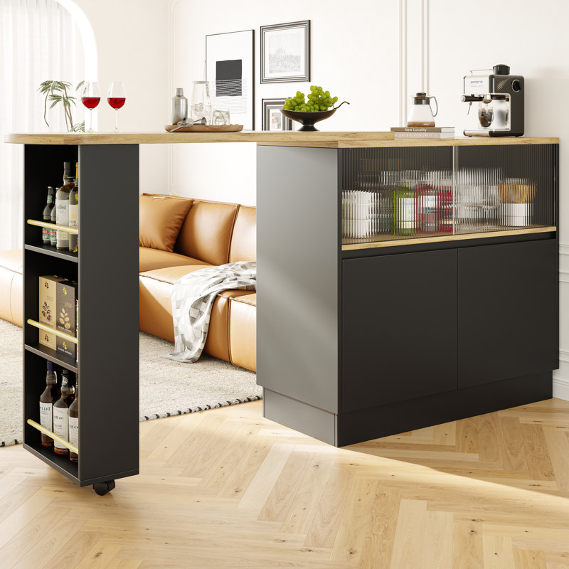 210cm Home Bar, Black
