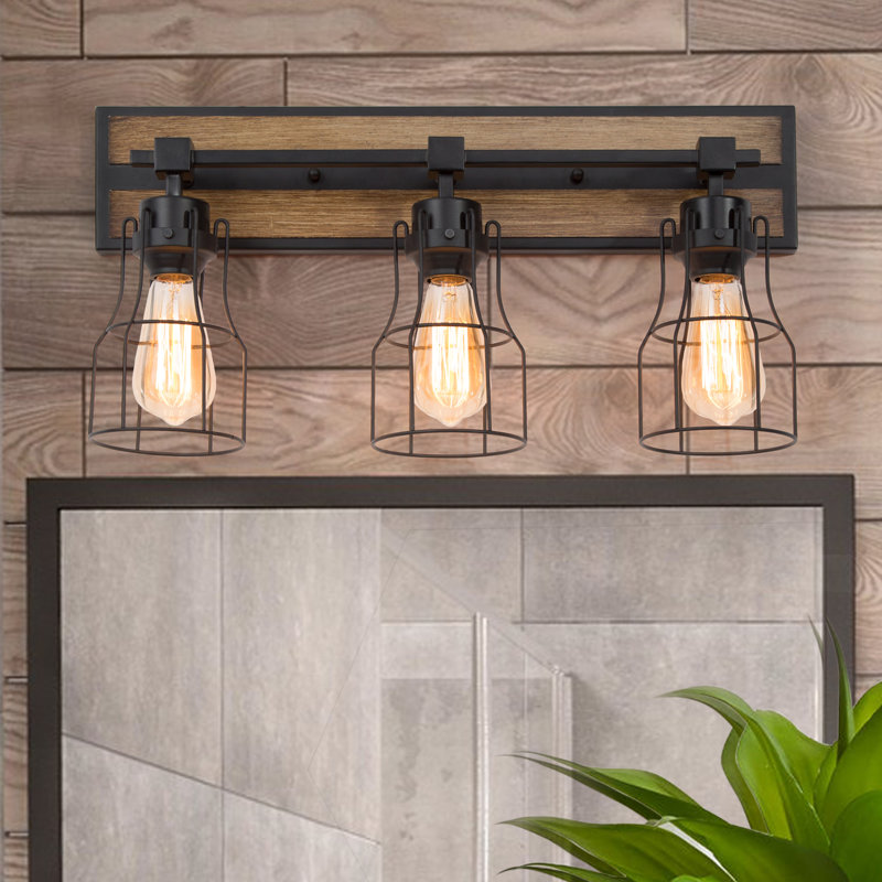 Roksana 3 - Light Dimmable Modern Farmhouse Black Vanity Light