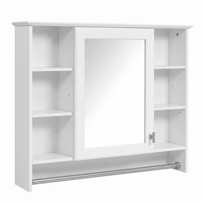 36-inch Wall Mounted Medicine Cabinet with Adjustable Shelf & Soft Close Door｜White ｜3-in-1 Bathroom Mirror Cabinet High-Define Mirror with Storage for Bathroom Vanity