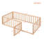 Structure de lit en bois avec clôture et porte-133537660-133537657