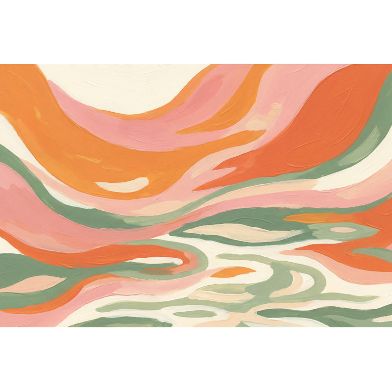 Papier peint abstrait, décoration murale ondulée et vibrante, Texturé non collé, 200 po x 120 po