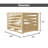 Wooden Stackable Shipping Crate With Slatted Heavy Duty Structure, Easy To Storage & Transport Any Items, 44 X 34 X 32, Beige