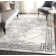 Fairmont Well Woven Huntington Retro Marble Border Grey Glam Rug