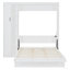 Lit escamotable mural Murphy avec tablettes, garde-robe et lumières DEL, blanc-1782600972