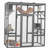 Extra Large Cat Cage - Gray