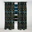 Glamour géométrique art déco sarcelle et or - Rideau damassé - Rideau occultant - 1 panneaux-107536074