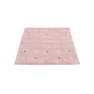 Handwoven Wool Gabbeh Uni Pink Rug