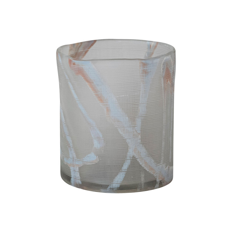 Grand vase en verre texturé