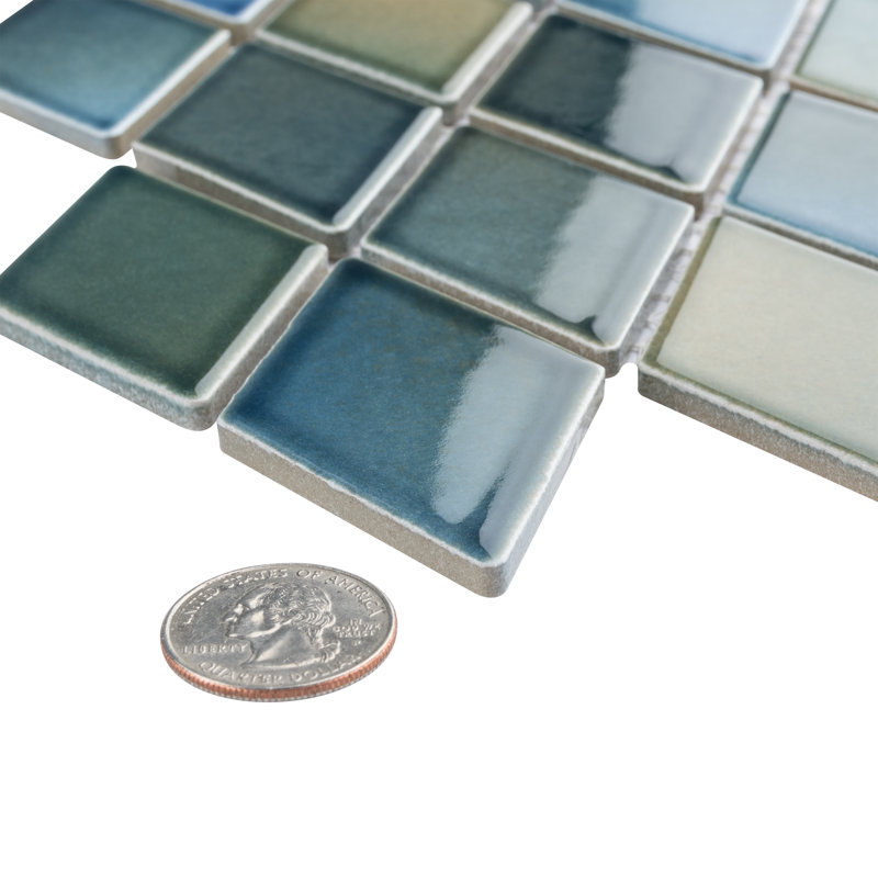 Hudson 2" x 3" Porcelain Grid Mosaic Wall & Floor Tile, Multicolor