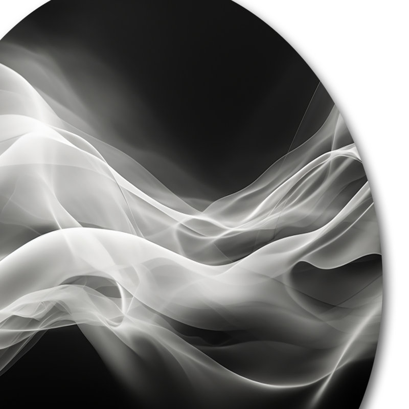 Beaucaire noir blanc contemplatif abstraction III, H 29 po x l 29 po x P 1 po