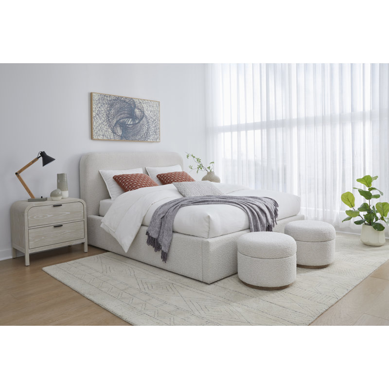 Off-White Uph QN Bd - Whpd Hny, Queen, Whipped Honey Linen Blend