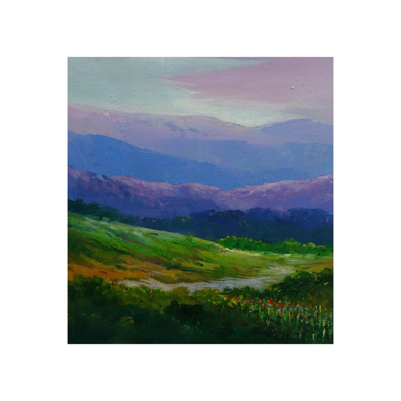 Hillside Flower Valley | Mix Media On Canvas | By Kshirsagar Sanjay Krishna