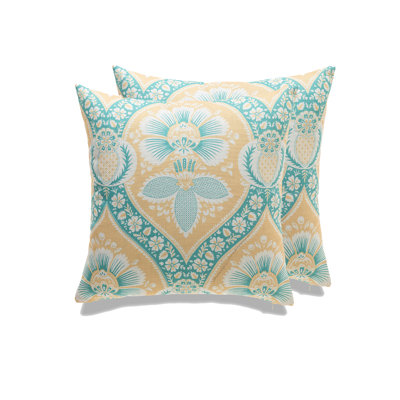 Coussin en lin damassé réversible