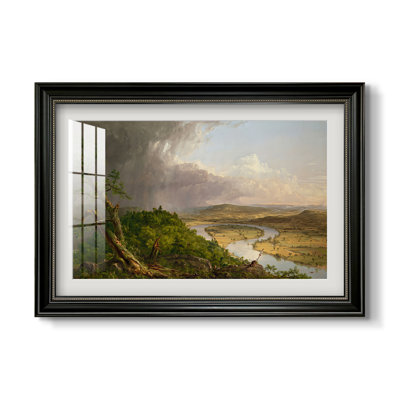 View from Mount Holyoke, Northampton, Massachusetts, after a Thunderstorm (Oxbow), 1836-Thomas Cole-Custom Framed Print