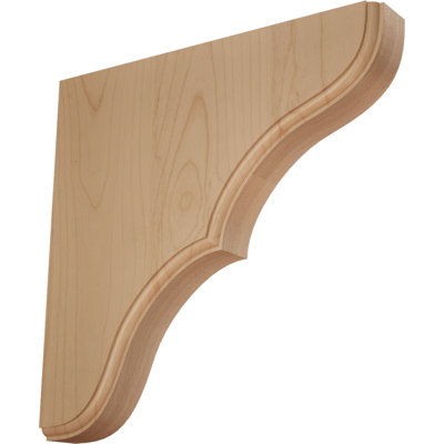 1 3/4"W x 10"D x 10"H Stratford Wood Bracket, Alder (2-Pack)