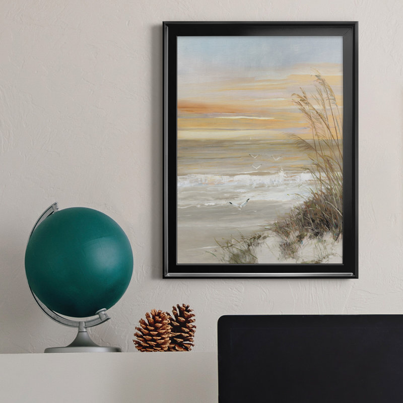 Summer Solstice - peinture encadrée, H 30,5 po x l 22,5 po x P 1,5 po, Toile avec cadre noir, Pas de tapis
