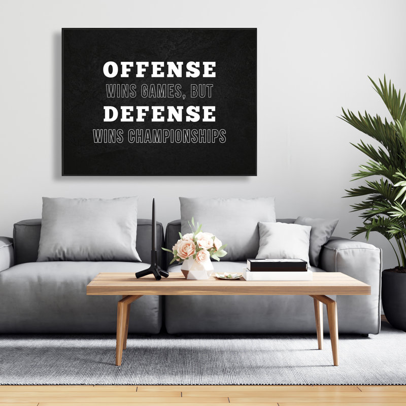 Offense Wins Games - Shapes Sports, toile encadrée décorative